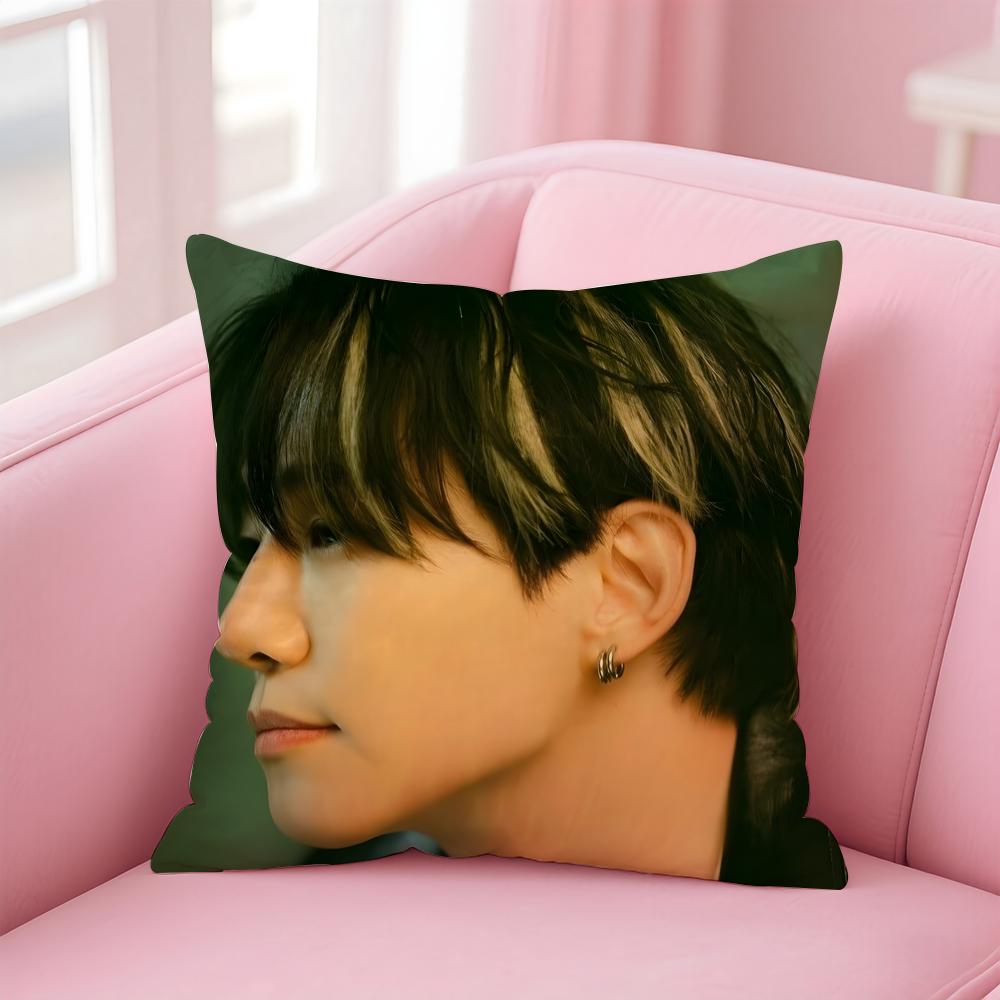 singer charismatic JJunho Cushion Cover Pillow Case Soft Skin Friendly Fabric  Concealed Zipper