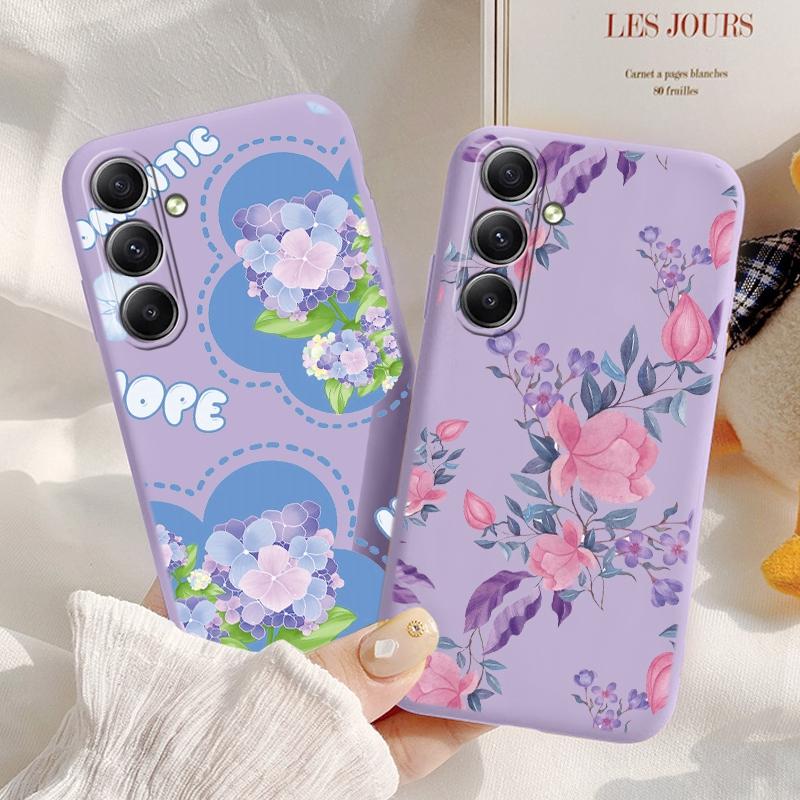 Мягкий силиконовый чехол Flower Animal для Xiaomi Redmi Note 13 Pro 13C 14 Samsung A35 A55 M35 S24 Huawei Honor 200 iPhone Camera Защитный противоударный чехол