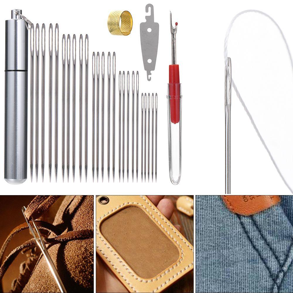 Cross Stitch Stainless Steel Mending Craft Large Eye Needles Sew Pins Kit Hand Sewing Needle