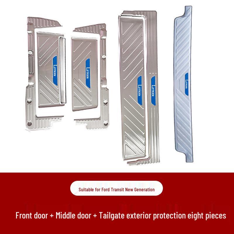 JMC Fushun Door Sill Strips: Stainless Steel Welcome Pedals for New Era Quan Shun V348