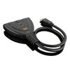 3 In 1 Out HD Multimedia Interface Switcher 4K 3 Port Video Switcher with Status Indicator Black