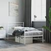 VidaXL Metal Bed Frames with Headboard-Footboard White 100x200cm 355721