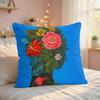 NNatasha Lelenco Abstract Art Cushion Cover Silky Short Plush Invisible Zipper Dustproof Sofa Pillow Case For Home Decor