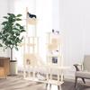 171615 vidaXL Cat Tree with Sisal Scratching Posts Cream 279 Cm