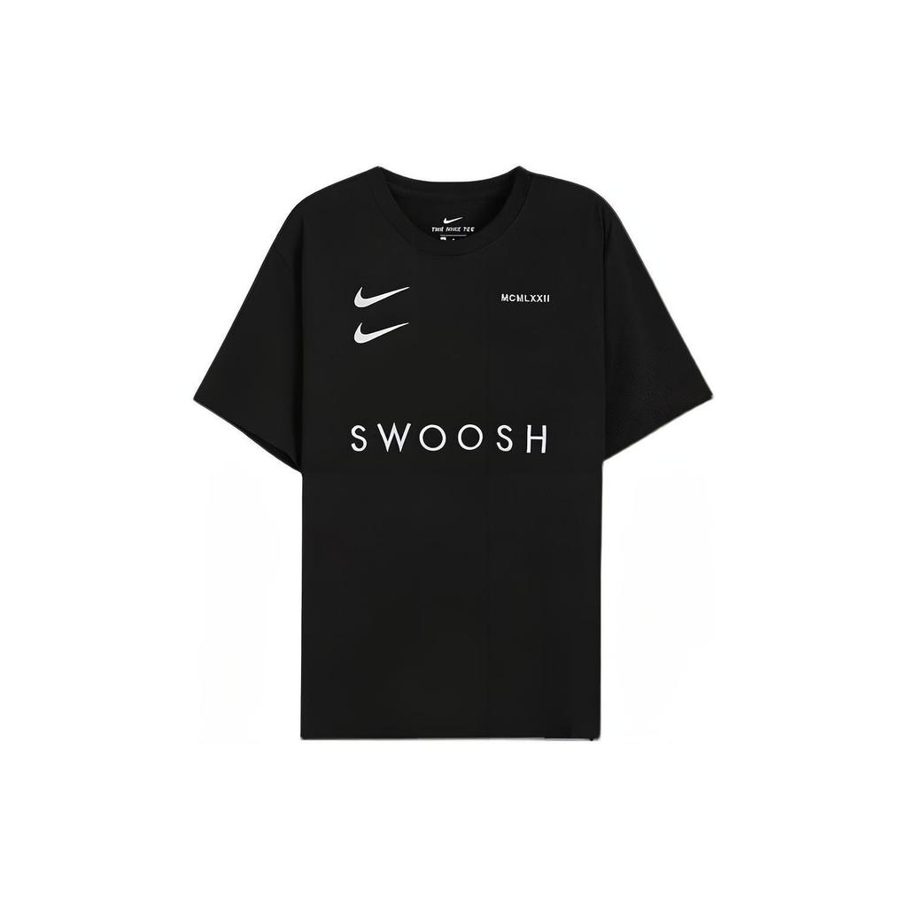 Nike Футболки Мужские Черные С Круглым Вырезом Умеренный Прямой Крой DH0030-010