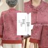 New Chinese Style Printed Blouse for Elderly Women