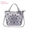 Creative Geometric Diamond Handbags Bucket Women Fashion Luminous Portable Shoulder Messenger Bag
