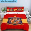 3pcs Spanish National Emblem Printed Bedding Set Duvet Cover Closure Includes 1 Duvet Cover & 2 Pillowcases Bedding Sets Home Decor Gifts
