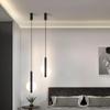 Modern High Ceiling LED Pendant Lamp for Bedside Living Room Lighting Long Cable Suspension Luminaire Design
