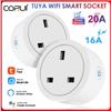 Corui Tuya 20a/16a Великобритания, Wi-Fi, умная розетка с монитором мощности, приложение Smart Life, голосовое управление, время для Alexa Google Assistant