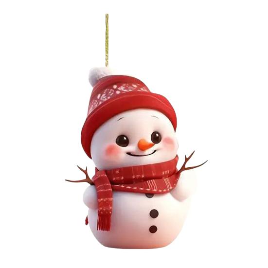 Подвеска в виде оленя Санта-Клауса, праздничная рождественская елка, подвесное украшение, акриловое украшение в виде мультяшного Санты