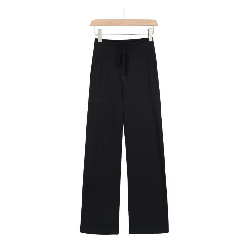 LULU Throwback Yoga Pants: High Waist, Hip-Lifting, Wide Leg, Casual Drawstring