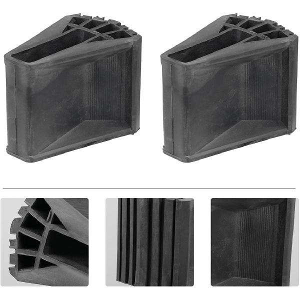 2pcs Folding Ladder Sliding Mat Ladder Feet Cushion Rubber Step Ladder Feet Ladder Security Bumper Bumpers Telescoping Ladder Non-skid Ladder Pads