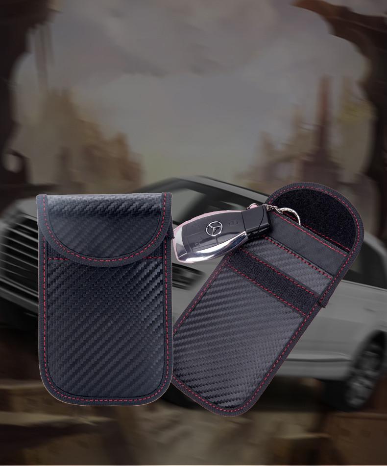 Чехол-блокиратор сигнала для автомобильного ключа, чехол-экранитор сигнала, защитный чехол для автомобильных ключей, кольцо, бесключевой, RFID-блокирующая сумка