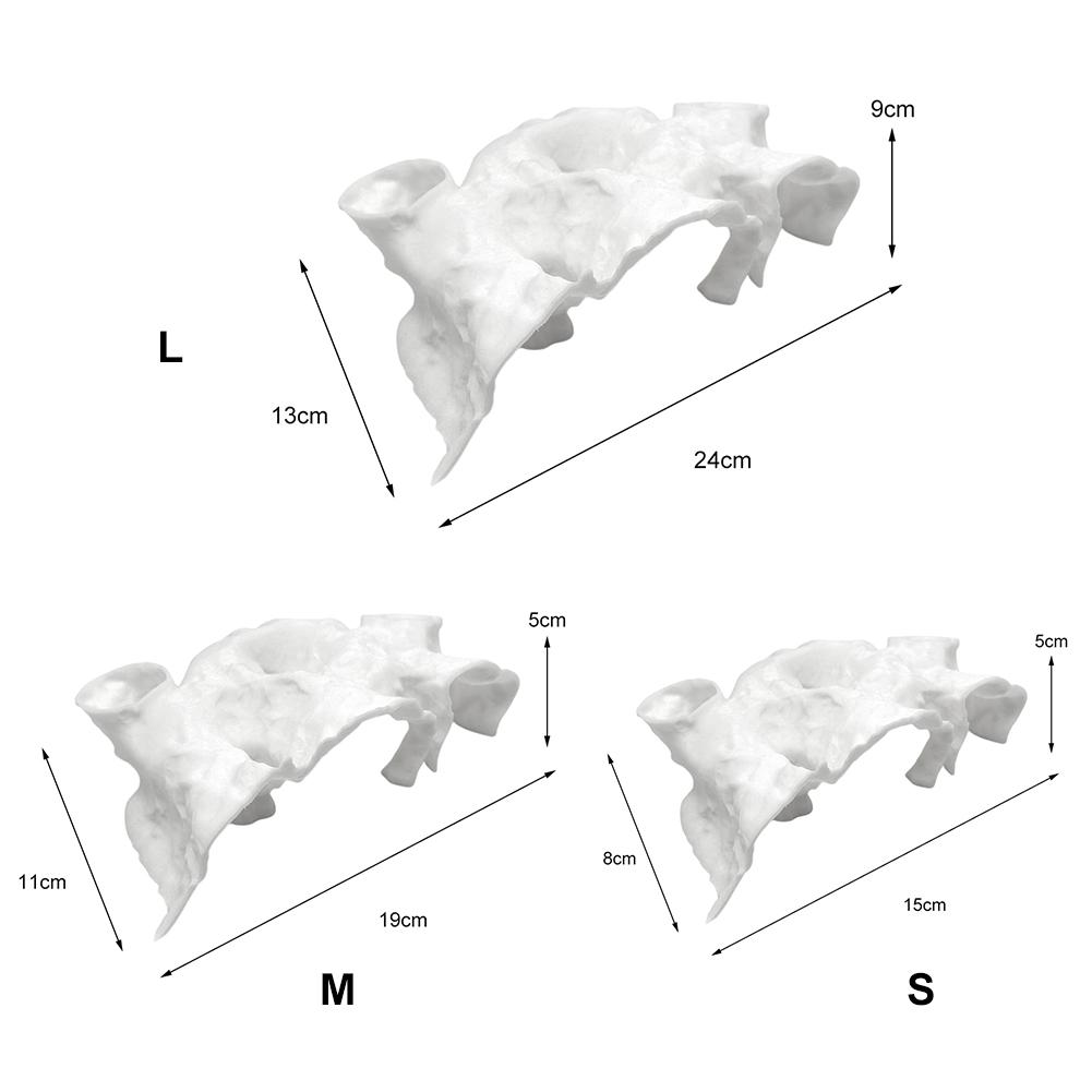 3D Printed Fish Tank Accessories Underground Tunnel Cave Bowl Hide Decoration for Cherry Shrimp Chili Rasbora Hermit Crab