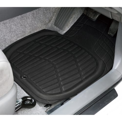BONFORM Car Mat, Cut Shape, Regular Car, Front, 1 Piece, Waterproof, Washable, Anti-Slip, Free Cut, 48x65cm, Black 6421-01BK