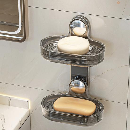 Настенная мыльница Двойная Слойка Полая Быстрый Слив Современная Без Сверления