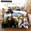 Sword Art Online Bedding Set 3D Anime Print Polyester Quilt Cover Pillowcases Queen King For Kids Gift Anime Duvet Cover Sets