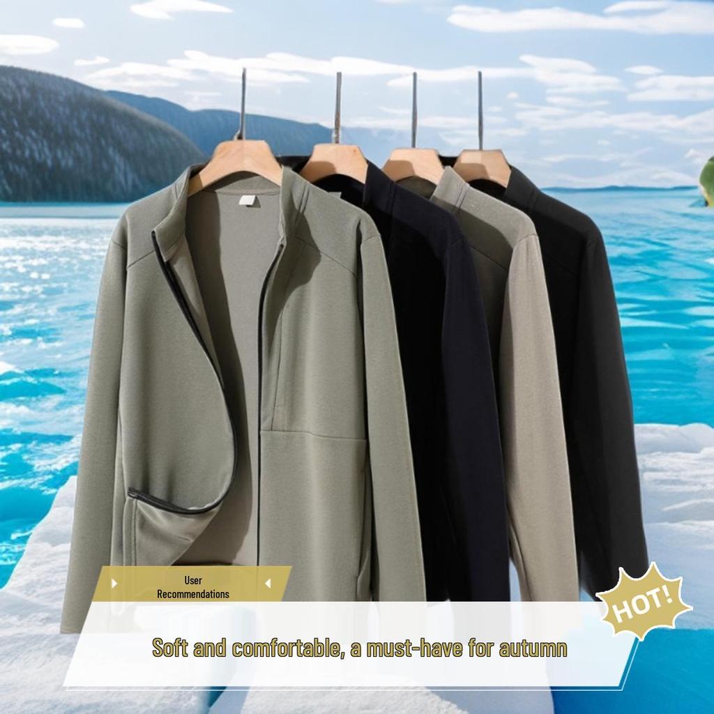 2025 Women's High-Quality Stand Collar Zipper Cardigan Hoodie - Versatile, Solid Color, Loose Fit for Autumn/Winter
