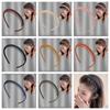 Solid Color Teeth Matte Hair Hoop Acrylic Non-slip Hairband Hair Band   Make Up