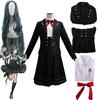 Anime Danganronpa V3 Shirogane Tsumugi Cosplay School Girls Uniform Wig Dresses Full Set Halloween Carnival Party Costumes