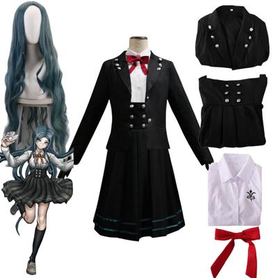 Аниме Danganronpa V3 Shirogane Tsumugi, школьная форма для девочек, парик, платья, полный комплект, карнавальные костюмы на Хэллоуин