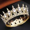 Princess Girls Tiaras and Crowns for Wedding Party Round Rhinestone Diadem Bridal Cake Topper Crown Jewelry Birthday Gifts