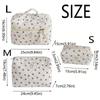 Floral Toiletry Cosmetic Pouch Flower Printed Makeup Lipstick Case  Makeup Accessory