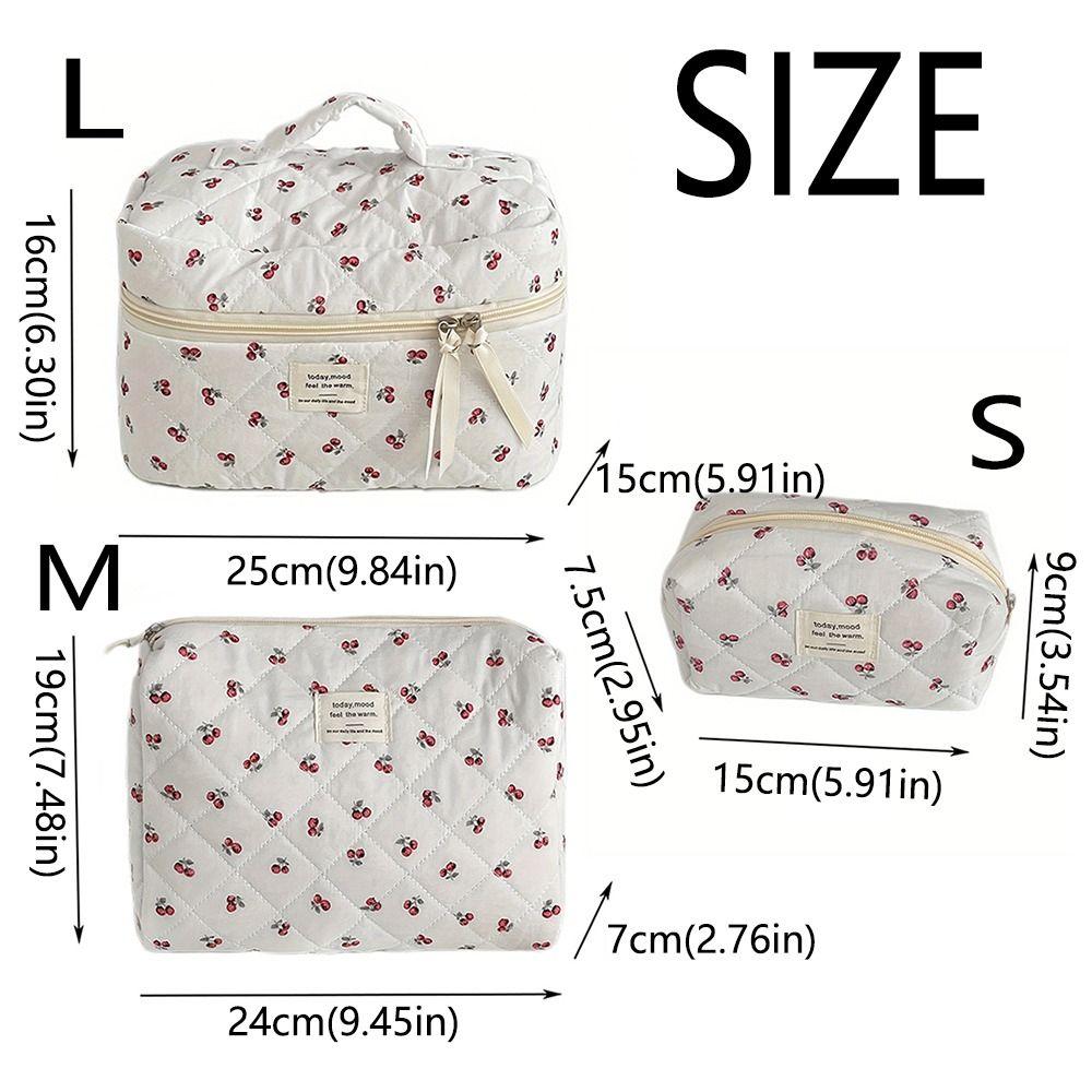 Floral Toiletry Cosmetic Pouch Flower Printed Makeup Lipstick Case Makeup Accessory