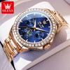 OLEVS 6695 Luxury Business Watches For Man Moons Phase Automatic Mechanical Watch Waterproof Mens Wristwatch Gifts Box Clock