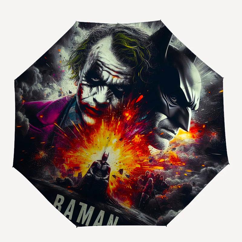1pc Batman vs Joker: Clash of Titans Umbrella with Plastic Handle,Suitable for All Seasons Travel Outdoor Multi-functional UmbrellaDCS240
