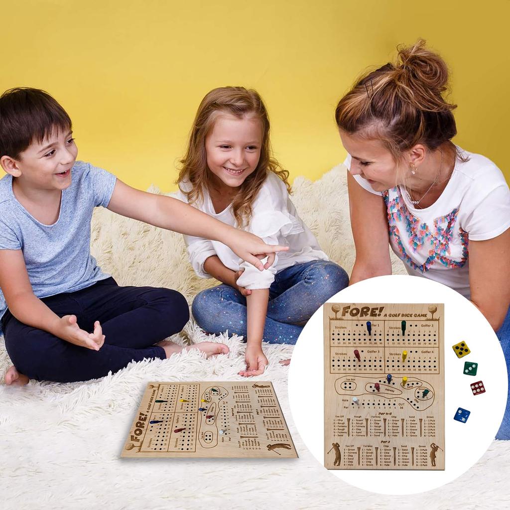 Вперёд! Настольная игра «Гольф с костями», творческая и расслабляющая игра для семьи и друзей. Наслаждайтесь игрой в гольф с костями и доской.
