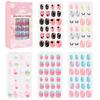 120Pcs Set Cute False Nails Full Cover Nail Tips for Children DIY Nail Art Kids Gift