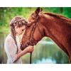 Алмазная картина Девушка и лошадь Стразы 5D DIY Алмазная вышивка Продажа Портрет Животное Мозаика Домашний декор