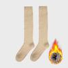 Socks Women's Winter Warm Long Stockings Thick Thermal Cotton Terry Solid Harajuku Breathable Thicken Casual Knee High Socks