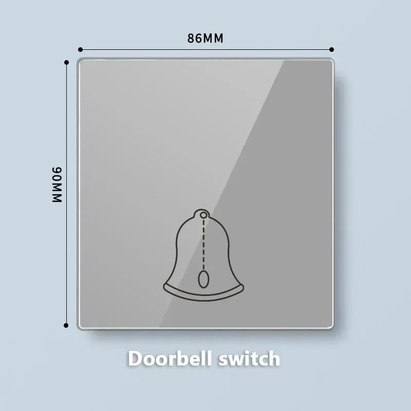 Universal Tempered Glass Dual 3 Pin Power outlet,UK 13A Wall Plug Socket with 20W Fast charge,Home Electrical 2way Light Switch