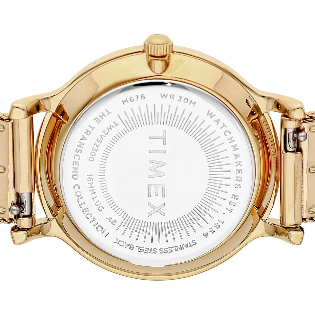 Watch Timex TRANSCEND Black Dial Brass Mineral Glass Quartz Japanese Movement 34MM America Watch TW2V52300 Gold [TIMEX] Women's [Item]