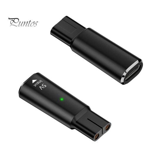 Type-C Shaver Power Adapter for Philips 4.3V/5V/8V/15V Aluminum Alloy Electric Shaver Charging Convertor Connector with LED Indicator