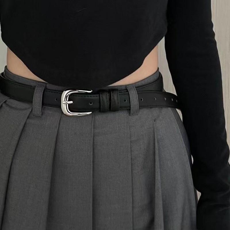 Chic Pu Material Women's Retro Aged Look Belt Ideal For Summer Casual Wear Denim