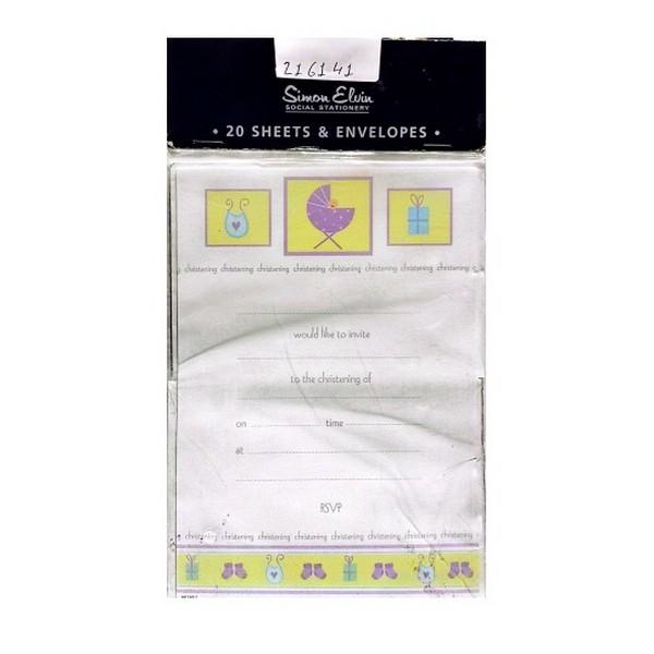 Simon Elvin Приглашения на крестины (Пакет из 20)