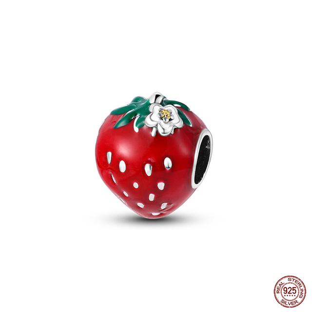 Новые стерлингового серебра 925 пробы красного цвета, подвески в форме сердца, бусины, ювелирные изделия на удачу, подарки