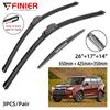 3PCS Wiper Blades For Subaru FORESTER MK4 2013-2018 26" 17" 14" Fit Front Windshield Windscreen Window Brushes Cutter Accessories 2014 2015 2016 2017