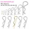 Carbon Steel R Shaped Spring Cotter Clip Pin 1.2mm 1.8mm 2mm 3mm 4mm Dia Fastener Hardware for Repairing Cars