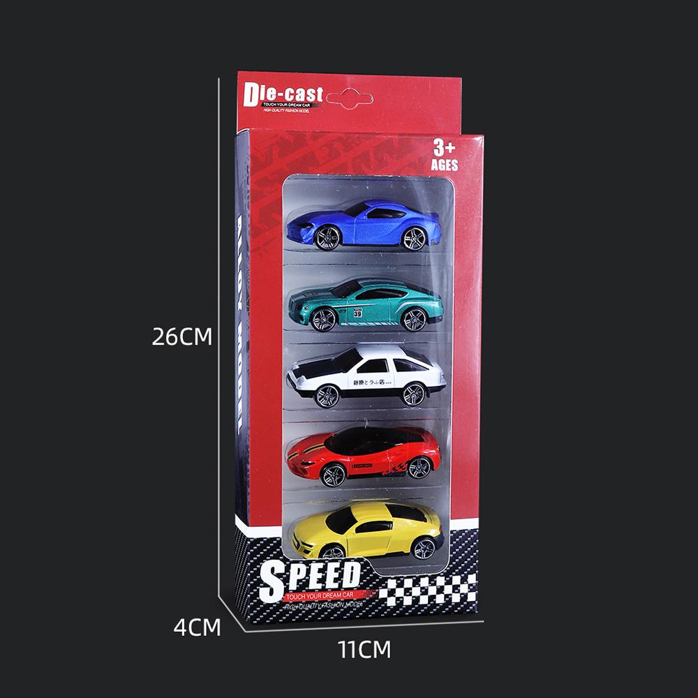 5 шт. в упаковке 1/64, имитация сплава, ретро модель спортивного автомобиля, детская игрушечная машина, раздвижная модель автомобиля, детский подарок на день рождения
