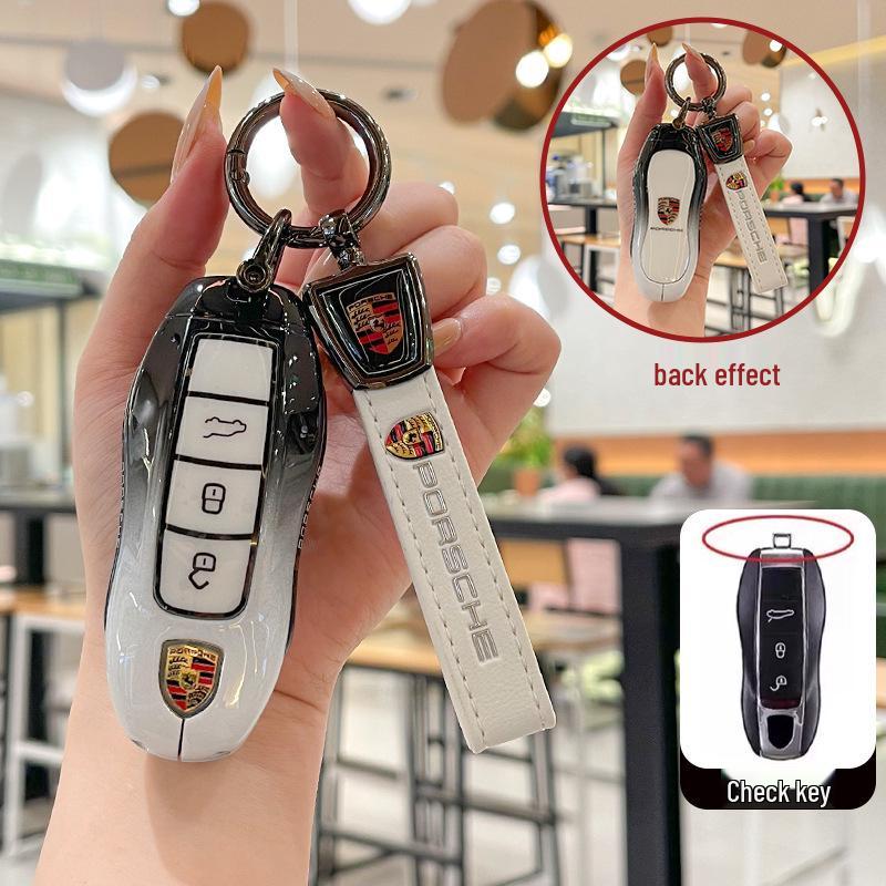 Compatible with Porsche key cases: Cayenne, Panamera, Macan, 911, 718, and Taycan.