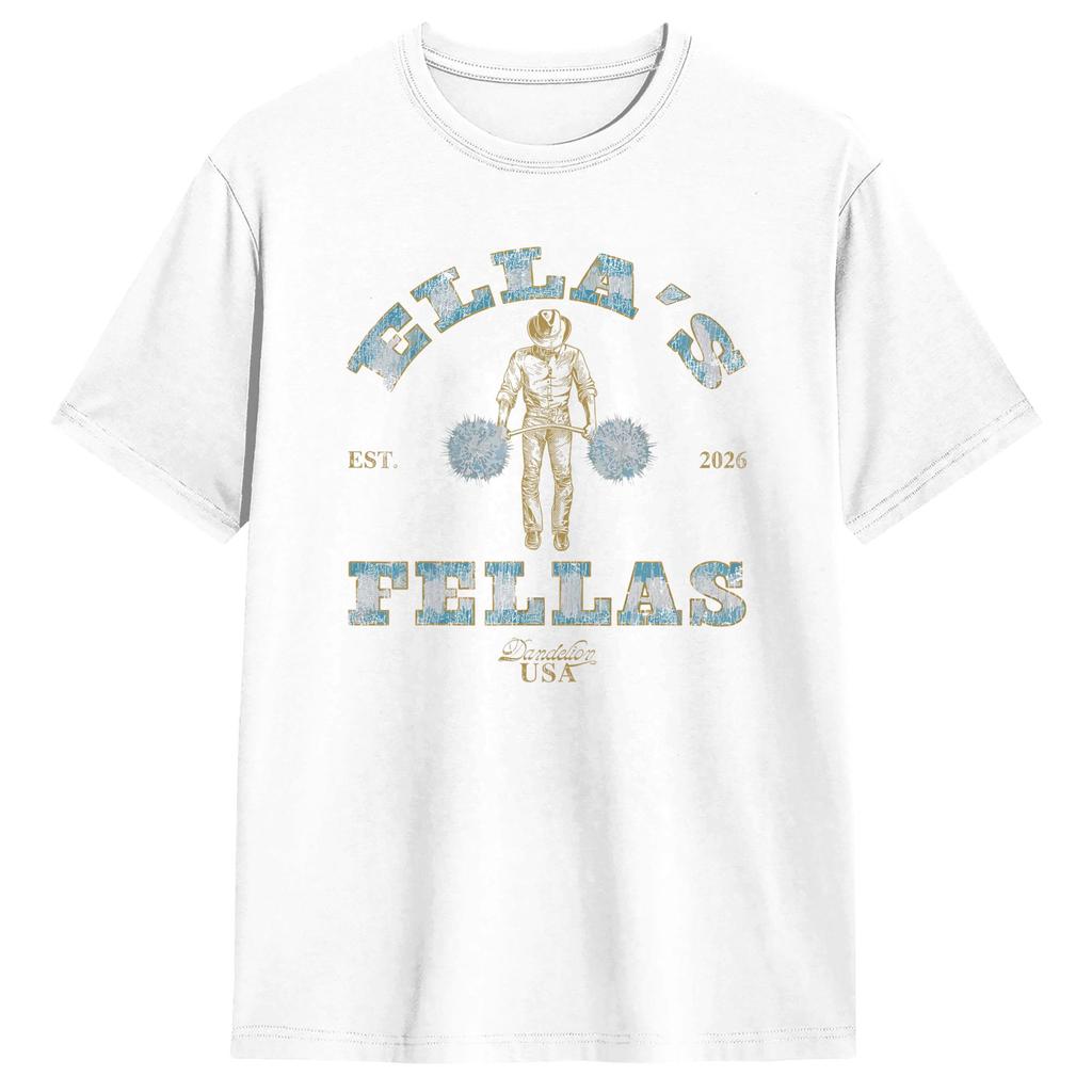 Ella Fellas Club Cotton T Shirts Trendy Cool Tee Shirt for Adult Summer Casual Short Sleeve Clothes