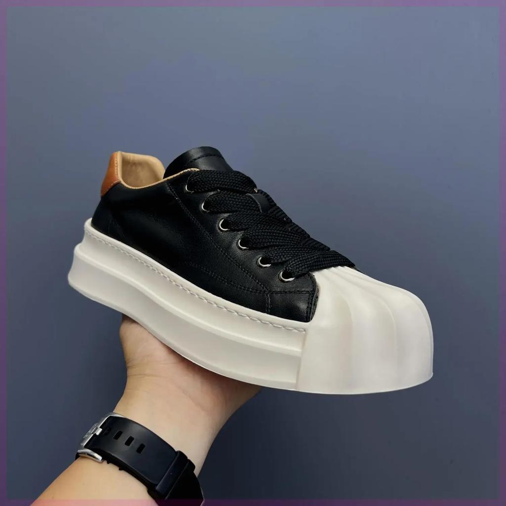 Осенняя толщина, универсальные повседневные низкие модные кроссовки для мужчин с носком-ракушкой