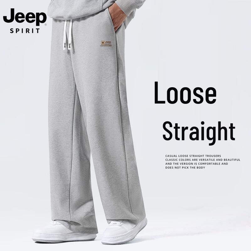 JEEP SPIRIT Men's 2025 Spring/Autumn Casual Straight-Leg Pants