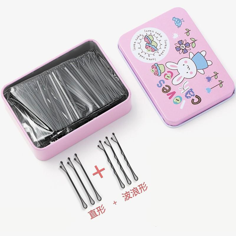 Одинарная черная шпилька-зажим для челок и высоких причесок