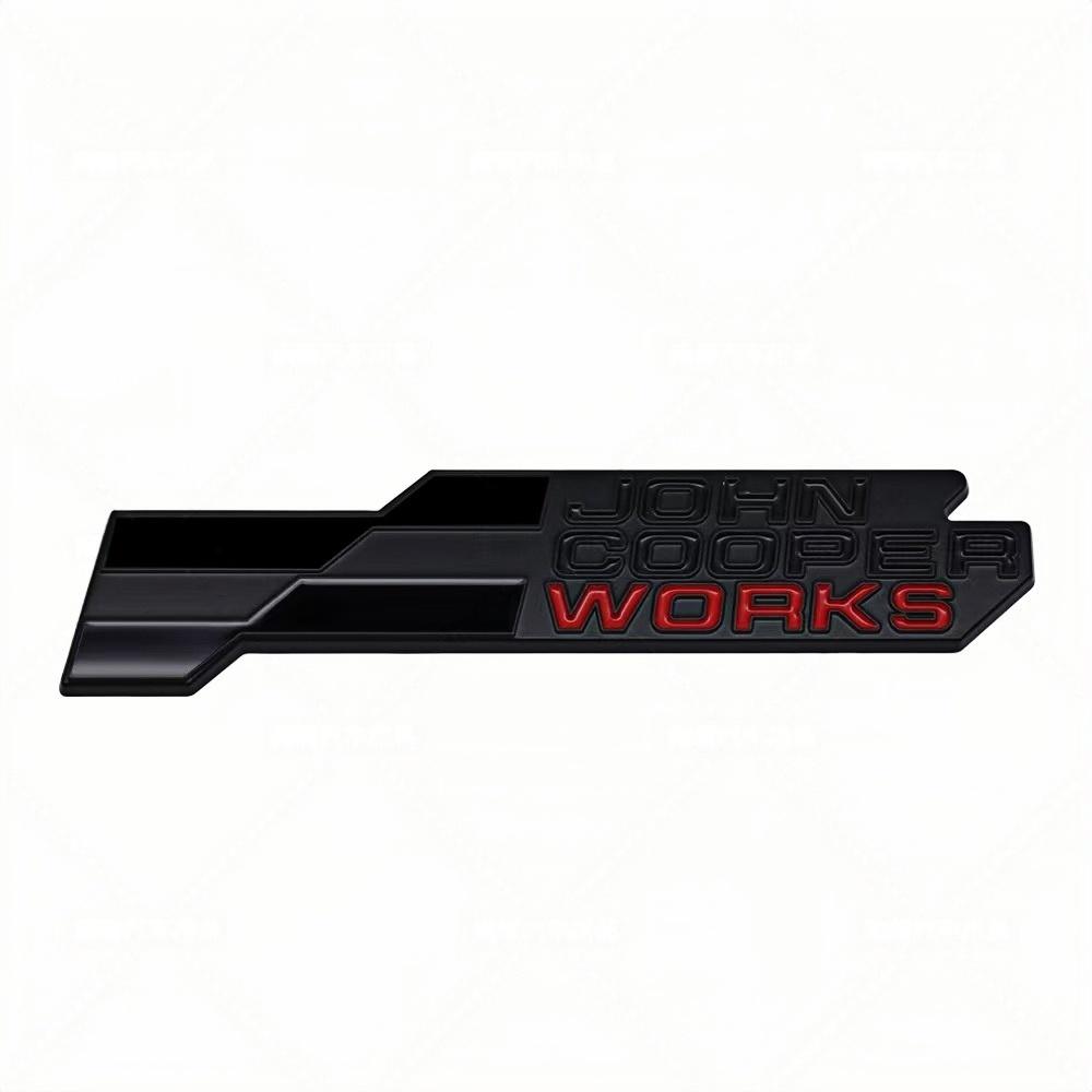 3D JCW John Cooper Works Metal Badge Sticker Front Grill Rear Trunk Emblem Decal